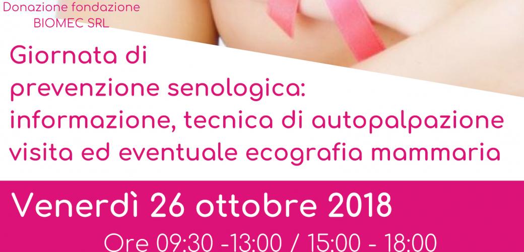 Giornata di prevenzione senologica, 26 ottobre 2018 Formia