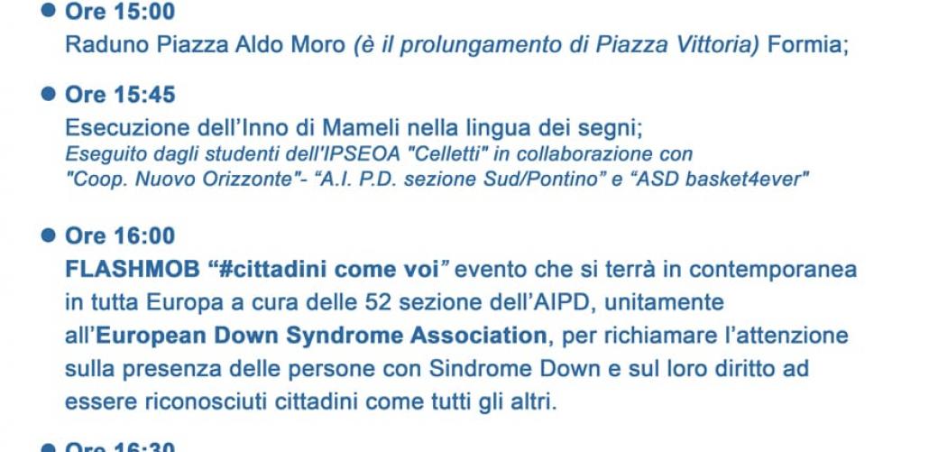 Giornata Mondiale della Sindrome Down - Formia